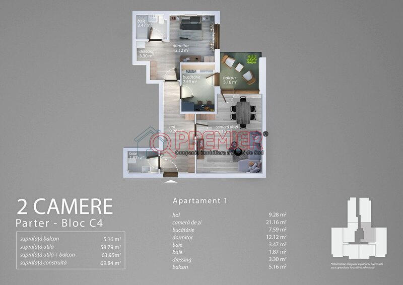 Metalurgiei, Grand Arena Mall, sector 4, 2 camere, video